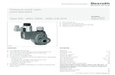 Pressure relief valve, pilot operated Safety instructions ... · PDF file The pressure relief valve can be unloaded or switched to another pressure (second pressure rating) via port