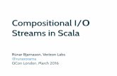 Compositional I/Ο - QCon London 2020 · Compositional I/Ο Streams in Scala Rúnar Bjarnason, Verizon Labs @runarorama QCon London, March 2016