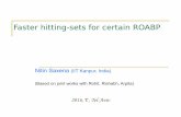 Faster hitting-sets for certain ROABPshpilka/wact2016/program/slides/NitinSaxena.pdf · (Based on joint works with Rohit, Rishabh, Arpita) ... Conclusion. Hitting-sets for ROABP 7