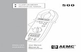 ENGLISH User Manual ESPAÑOL Manual de Instrucciones · Power Supply: Two 1.5V AAA (LR03) alkaline batteries Low Battery Indication: The symbol is displayed when battery is below