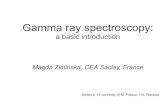 Gamma ray spectroscopy - old.slcj.uw.edu.pl · Gamma ray spectroscopy. Photo-electric effect A γ-ray interacts with a bound atomic electron. A photoelectron is emitted, and it is