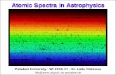 Atomic Spectra in Astrophysics - uni-potsdam.delida/TEACH.DIR/L9.pdf · 2017-02-05 · The excited atoms decay to lower levels via radiative transitions. This is the origin of the