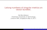 Lelong numbers of singular metrics on vector bundles.ims.nus.edu.sg/events/2017/geo/files/bo1.pdfLelong numbers of singular metrics on vector bundles. Bo Berndtsson Chalmers University