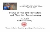 Status of the LHC Detectors and Plans for Commissioningphysics.bu.edu/~rohlf/ext_review/rohlf_aspen06.pdf · 2 T solenoid, (25 m)2 x 46 m Compact Muon Solenoid (CMS) 14 kTons 4 T