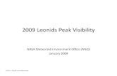 2009 Leonids Peak Visibility · 1466 and 1533 trails is likely. Activity will reach 130-140 meteors on ZHR scale , a number of submaximas is likely. Meteor brightness will be ...
