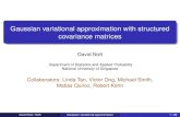 Gaussian variational approximation with structured ... · Gaussian variational approximation with structured covariance matrices David Nott Department of Statistics and Applied Probability