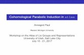 Cohomological Parabolic Induction in atlasCohomological Parabolic Induction in atlas Annegret Paul Western Michigan University Workshop on the Atlas of Lie Groups and Representations