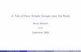 A Tale of Four Simple Groups over the nwallach/zurich-2009.pdf · PDF file The quaternionic groups Let G C be a connected, simply connected simple Lie group over C and let U be a