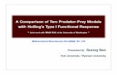 A Comparison of Two Predator-Prey Models with Holling’s Type I … · 2013-04-12 · A Comparison of Two Predator-Prey Models with Holling’s Type I Functional Response ** Joint