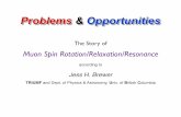 Problems & Opportunitiesjick.net/~jess/muSR2011/talks/Brewer/1Brewer-talk.pdf · Problems & Opportunities The Story of Muon Spin Rotation/Relaxation/Resonance according to Jess H.