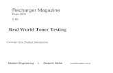Recharger Magazinedownload.101com.com/rec/expo2005/pres/Mark_Hibbard_Real...Real World Toner Testing Cartridge New Product Introduction Recharger Magazine Expo 2005 S 86 Eastport Engineering