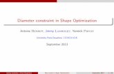 Diameter constraint in Shape Optimizationjimmy.lamboley/fichiers/Dia...J. Lamboley, A. Novruzi Polygon as optimal shapes with convexity constraint, SIAM Control Optim. 48, no. 5, (2009),
