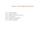 Review: Vector Algebra And Analysisrd436460/ew/Vector-Review.pdf · Review: Vector Algebra And Analysis R1.1 Scalar Product R1.2 Vector Product R1.3 Gradient and Del operators R1.4
