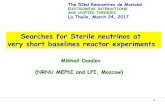Searches for Sterile neutrinos at very short baselines reactor … · 2017-04-01 · 1 Mikhail Danilov (NRNU MEPhI and LPI, Moscow) The 52nd Rencontres de Moriond ELECTROWEAK INTERACTIONS
