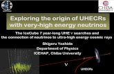 Exploring the origin of UHECRs with very-high …dsu2015/DSU_SYoshida.pdf2 The Neutrino Flux: overview Solar ν (8 B) SN relic ν Atmospheric ν The main background for astro-ν “On-source”