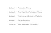 Lecture 1 Perturbation Theory Lecture 2 Time-Dependent ... · Lecture 2 Time-Dependent Perturbation Theory Lecture 3 Absorption and Emission of Radiation Lecture 4 Raman Scattering