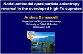 Nodal-antinodal quasiparticle anisotropy reversal in …qmlab.ubc.ca/ARPES/PRESENTATIONS/Talks/Tl2201_QP...Andrea Damascelli Department of Physics & Astronomy University of British