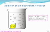 Addition of an electrolyte to watercourses/c542/CHOC_Week 3b(Electrolyte... · The deviation fromideality is givenby the activity coefficient (γ): a. i = activity or “effective