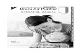 Humidifying air puri Floor Standing Type Ururu Air Puri ﬁ ... · PDF file OPERATION MANUAL Humidifying air puriﬁ er Floor Standing Type Ururu Air Puri ﬁ er MODEL MCK75JVM-K English