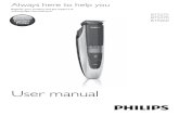 User manual - download.p4c.philips.com€¦ · 3 Clean the trimming head under the tap with lukewarm water or clean it with the cleaning brush supplied. 4 Clean the comb under the