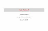 High Redshift - Rijksuniversiteit Groningennobels/presentation_high-z_Nobels.pdf · Weak lensing surveys: Subaru [Hamana et al., 2009] BAO and ELG: BigBOSS [Schlegel et al., 2011]