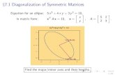 7.1 Diagonalization of Symmetric Matriceslimath/Sp19Math54/week9.pdf · Thm: A matrix A 2Rn is symmetric if and only if there exists a diagonal matrix D 2Rn and an orthogonal matrix
