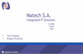 Integrated IT Solutions - Natech€¦ · Profile Natech S.A. is a leading IT services provider firm with a 30 years strong presence in the areas of: Designs Develops Delivers Supports