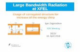 Large Bandwidth Radiation at XFELIgor Zagorodnov | S2E Meeting| 18. April 2016 | Seite 2 Energy spread and Radiation Bandwidth -2 -1 0 1 2 0 20 40 60 80 100 120 2 0 ω ωρ ∆ (0)