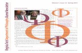 W Vir T lacksburg V Φ Φ...Virginia Tech Department of Philosophy Alumni ewsletter Volume 1, Issue 12: Spring 2014 W Vir T lacksburg V Φ Φ .edu ˜ ˜ Letter from the Chair˜ ˜