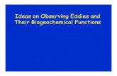 Ideas on Observing Eddies and Their Biogeochemical Functions€¦ · Their Biogeochemical Functions. Cyclone C1 in 2004 SLA and ADCP Hydro Section: 0-700m C1. T/S and Oxygen Anomalies