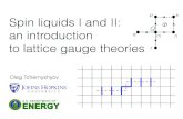 Spin liquids I and II: an introduction to lattice gauge theories · 2018-02-08 · Spin liquids today L. Balents, Nature 464, 199 (2010). ice are examples of this: the elementary
