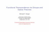 Functional Transcendence via Groups and Galois Theories · Galois Theory of Linear Differential Equations Galois Theory of Linear Differential Equations with Continuous Parameters
