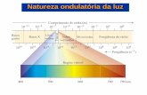Natureza ondulatória da luz - UFJF · Natureza ondulatória da luz • Planck (1900) : a energia só pode ser liberada (ou absorvida) por átomos em certos “pedaços de tamanhos