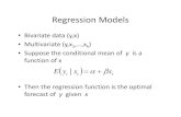 Regression Models - University of Wisconsin–Madisonssc.wisc.edu/~bhansen/390/390Lecture18.pdf · 2014-04-01 · Regression Models • Bivariate data (y,x) • Multivariate (y,x