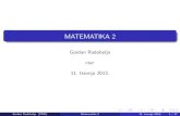 MATEMATIKA 2mapmf.pmfst.unist.hr/~gordan/pdf/Predavanja 05 parcijalne derivacij… · 2 odnosno G 1, redom. Geometrijska interpretacija parcijalnih derivacija: ¶f (x 0,y ) ¶x i