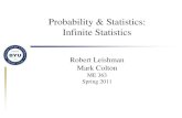 Probability & Statistics: Infinite Statistics · Infinite vs. Finite Statistics In theory, we can have infinite data sets – An infinite number of data points – We can examine
