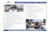 Political Science Internship flyer · 2020-03-27 · strong resume and cover letter . φ Defense φ Use Handshake and other job searches or . φ Import/Export Companies contact companies