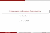 Introduction to Bayesian Econometrics · 0,S0) 2 Collect data and write down the likelihood function as before p(Yjb). 3 Update your prior belief on the basis of the information in