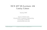 ECE 497 JS Lecture -04 Lossy Linesjsa.ece.illinois.edu/ece497js/Lect_04.pdfLossy Lines Spring 2004 Jose E. Schutt-Aine Electrical & Computer Engineering University of Illinois ...