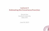 Lecture 4 Estimating the Covariance Functionweb.stanford.edu/class/stats253/lectures/lect4.pdf · 2015-06-29 · 1 2 logdet 1 2 (y X ^( ))T 1 (y X ^( )) = ::: = 1 2 logdet 1 2 yT
