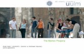 The Markov Property - Ulm · 2015-06-24 · Seite 10Seminar on Stochastic Geometry and its applications j The Markov Property j 22.06.2015 Deﬁnition - N ˝; M ˝ and F (m) Let ˝be