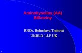 Aminokyseliny (AA) Bílkovinyukb.lf1.cuni.cz/web/images/prednasky/trnkova/Modul_AA_bilkoviny.pdf · ls 4 METABOLISMUS AA AA - metabolismus bílkovin, stálá hotovost „pool“ při