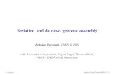 Seriation and de novo genome assemblyrecanati/slides/InstitutCurie16.pdf · Genome Assembly Seriation has direct applications in (de novo) genome assembly. Genomes are cloned multiple
