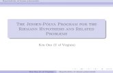 The Jensen-Pأ³lya Program for the Riemann Hypothesis and ...math.gmu.edu/~wmorris/Jens آ  Riemann Hypothesis