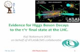 Evidence for Higgs Boson Decays to the final state at the LHC. · Ztautau CR lephad Ztautau CR hadhad Ztautau CR • mττ sideband CR as Z tautau validation region NOTE: MVA(BDT)
