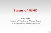 Status of JUNO€¦ · • Large θ 13 opens a door to neutrino MO and CP violating phase, as the focus of next generation neutrino experiments. • MO can be determined utilizing