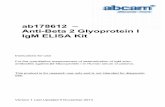 ab178612 – IgM ELISA Kit Anti-Beta 2 Glyoprotein I€¦ · phospholipids, heparin and lipoproteins. The region that binds phospholipids is in its fifth domain. The acronym "aPL"