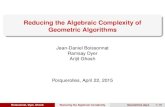 Reducing the Algebraic Complexity of Geometric Algorithms Efï¬پ time complexity of the algorithm is