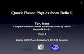 Quark Flavor Physics from Belle II - INDICO-FNAL (Indico)€¦ · Quark Flavor Physics from Belle II! Toru Iijima! Kobayashi-Maskawa Institute & Graduate School of Science! Nagoya
