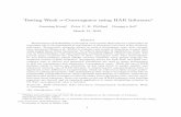 Testing Weak -Convergence using HAR Inferencedxs093000/papers/HAR_20.pdf · Inthe same spirit as Sun (2004, 2014), Phillips, Zhang andWang (2012; PZWhenceforth) considered possible
